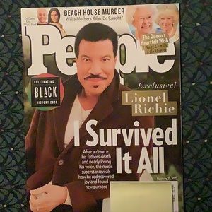 People Magazine CELEBRATING BLACK HISTORY 2022, Lionel Richie, I Survived It All